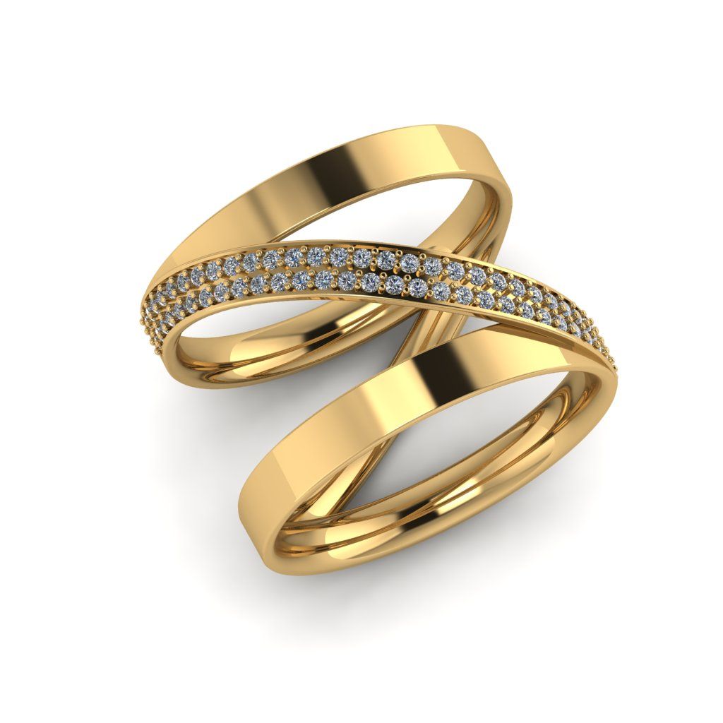 Перстень из красного золота  с цирконием (модель 02-2841.0.1401)