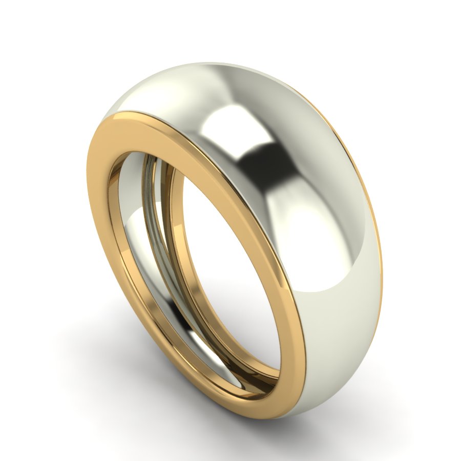 Перстень из красного+белого золота  (модель 02-1424.0.4000) - 5