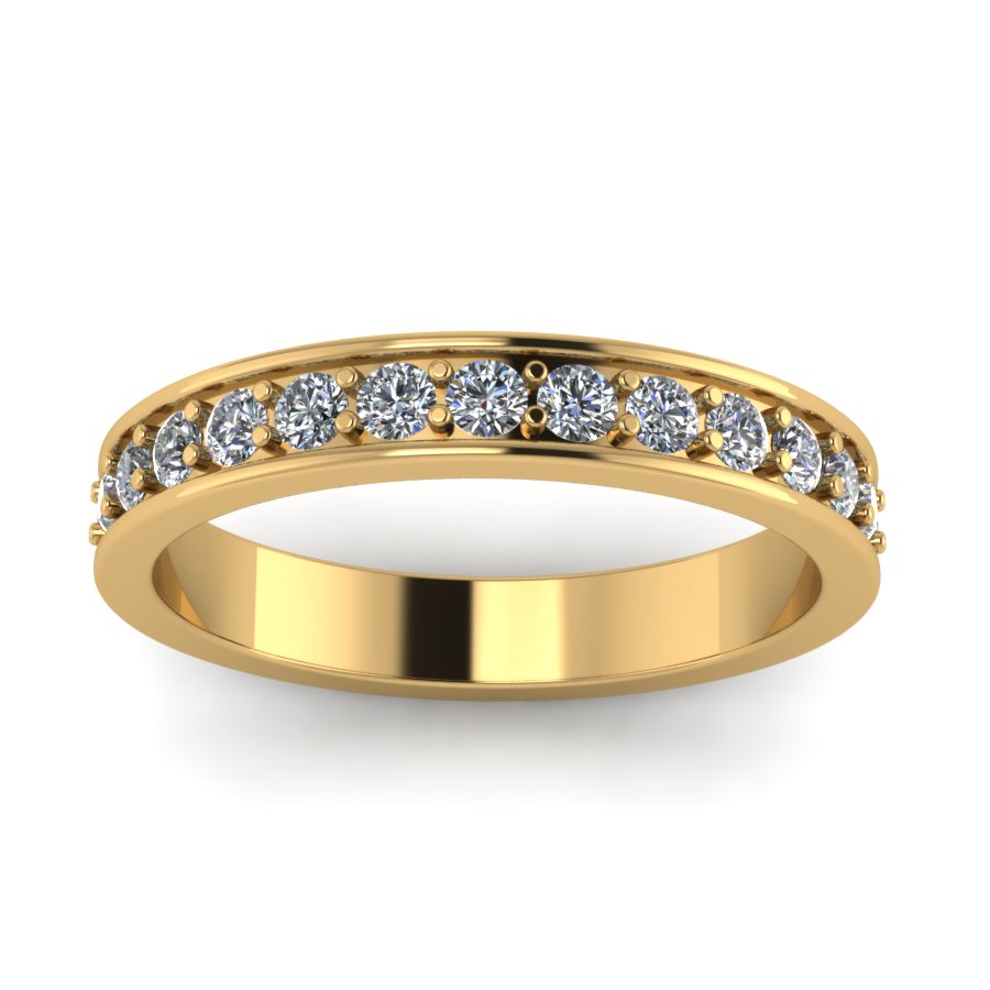 Обручальное кольцо из красного золота  с цирконием (модель 04-0143.0.1401) - 5