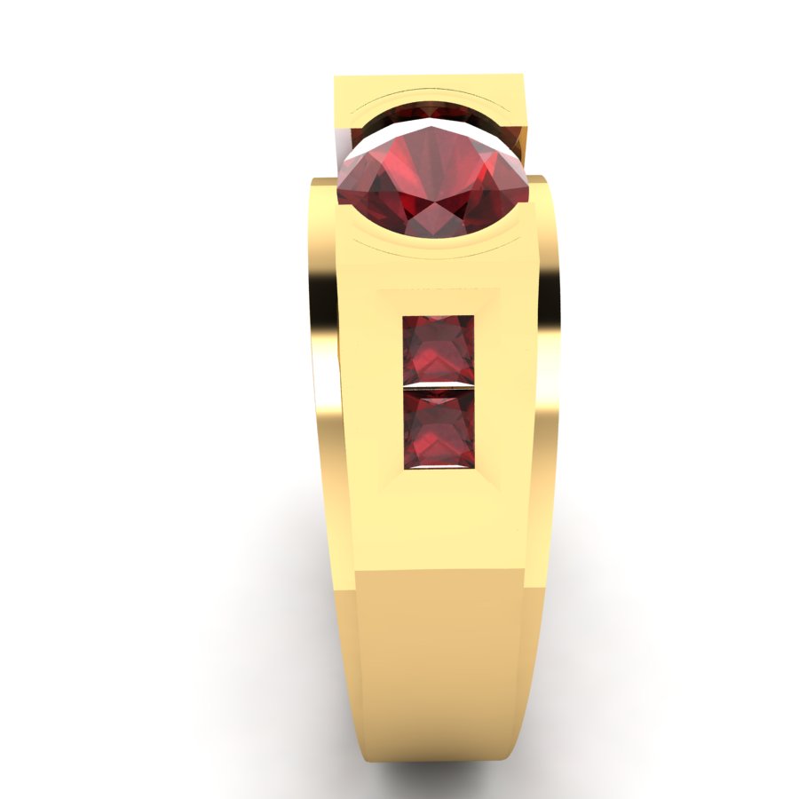 Печатка из красного золота  с гранатом (модель 01-0361.0.1210) - 4