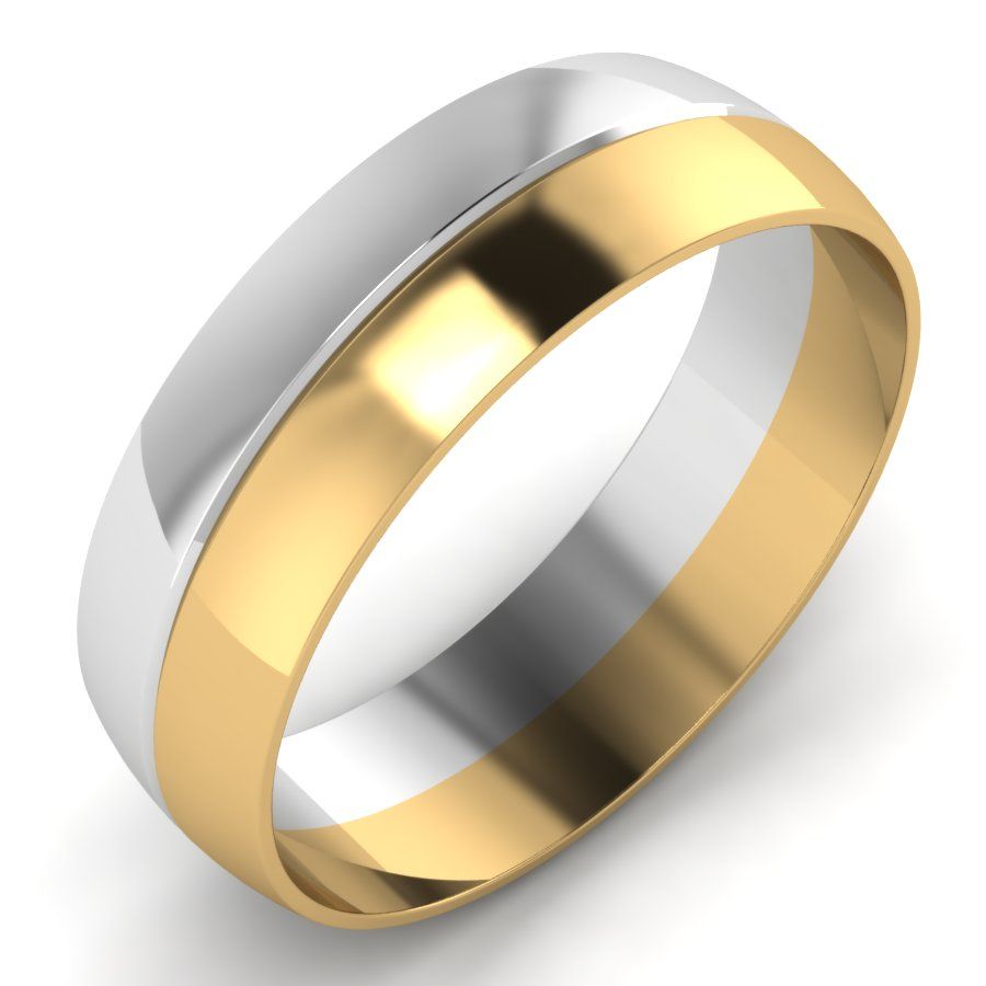 Обручальное кольцо из красного+белого золота  (модель 04-0151.1.4000)