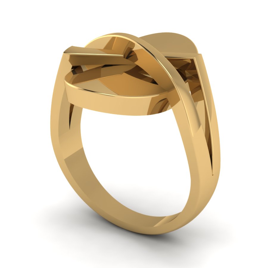 Перстень из красного золота  (модель 02-1307.0.1000) - 1