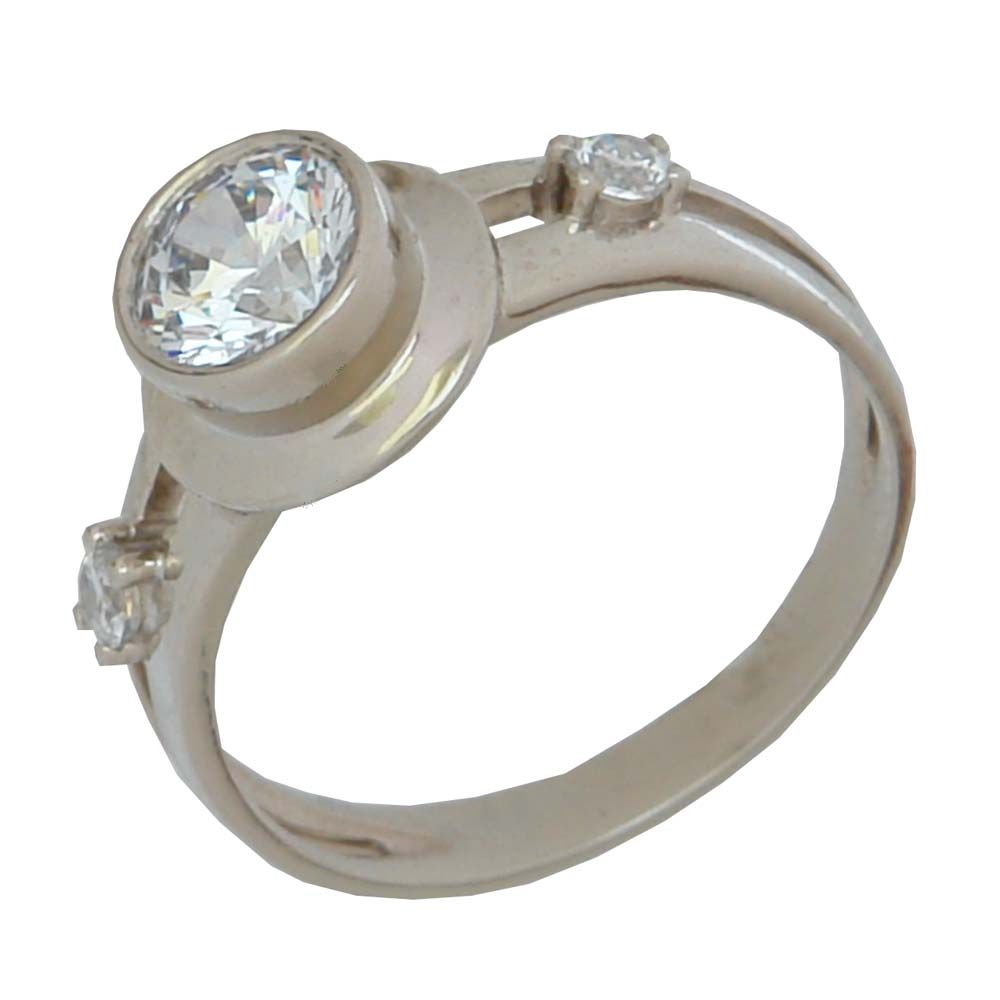 Перстень из белого золота  с сапфиром (модель 02-0640.0.2120)