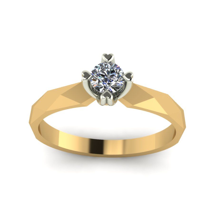 Перстень из красного+белого золота  с цирконием (модель 02-1341.0.4401)