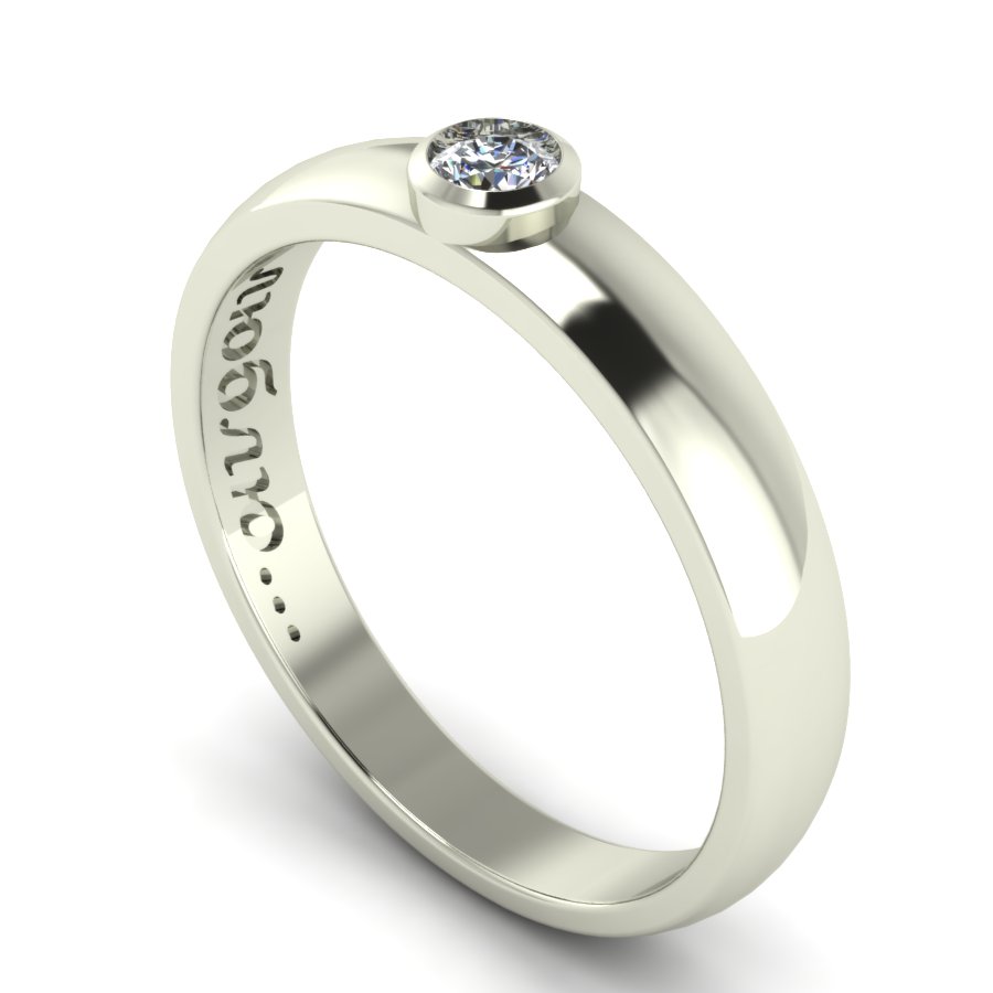 Перстень из белого золота  с цирконием (модель 02-1523.0.2401) - 3