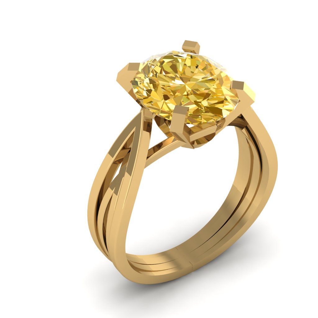 Перстень из красного золота  с кварцем зеленым (модель 02-2716.0.1256)