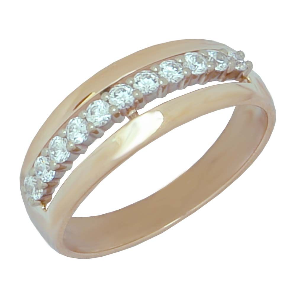 Перстень из белого золота  с цирконием (модель 02-0937.0.2401)