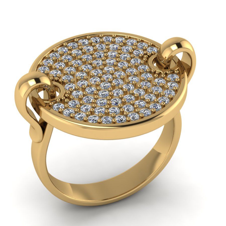 Перстень из красного золота  с цирконием (модель 02-1807.0.1401)