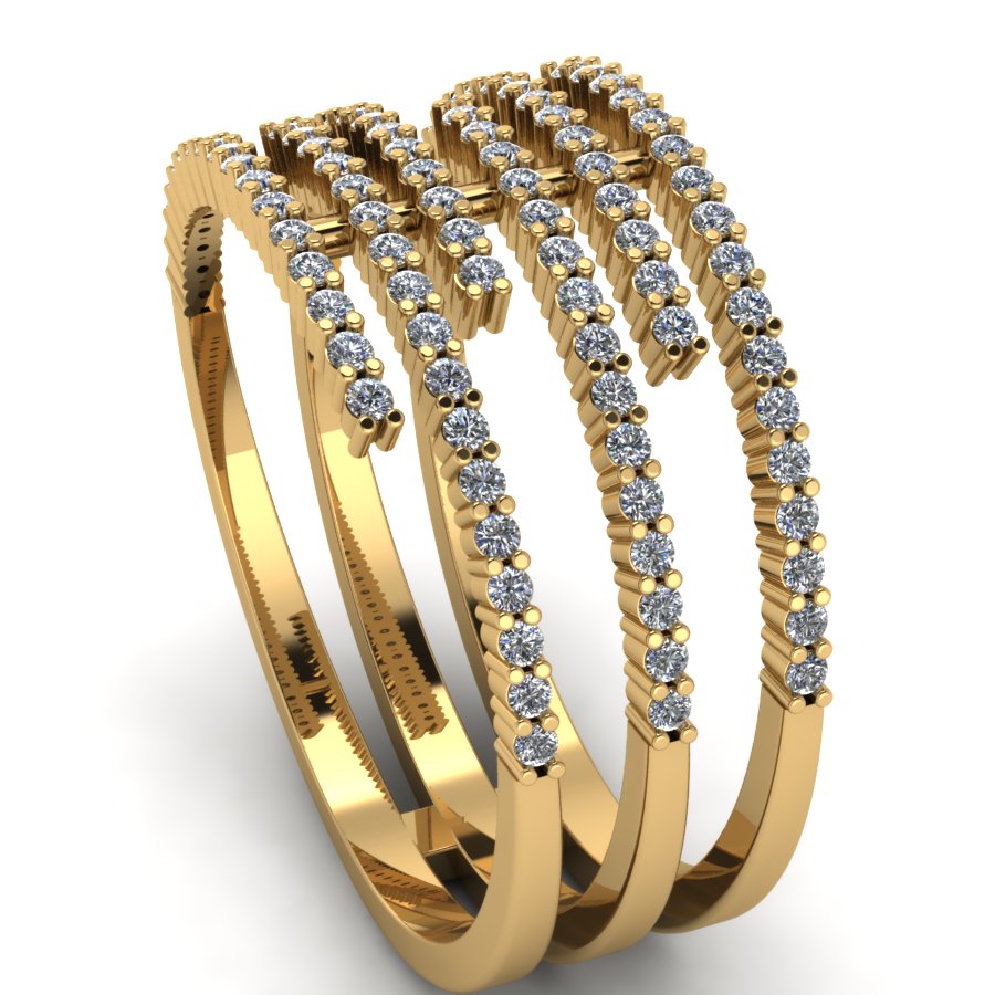 Перстень из красного золота  с цирконием (модель 02-1866.0.1401) - 6