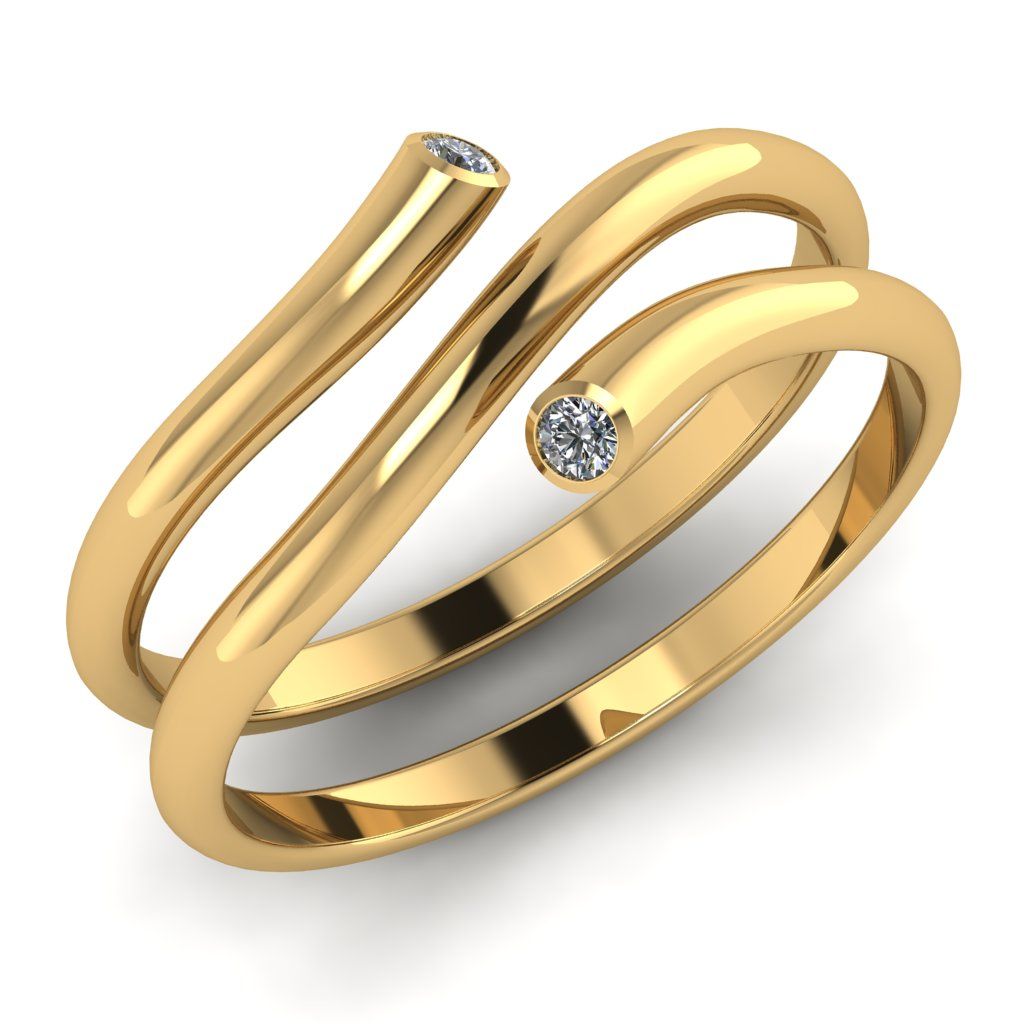 Перстень из красного золота  с цирконием (модель 02-2494.0.1401)