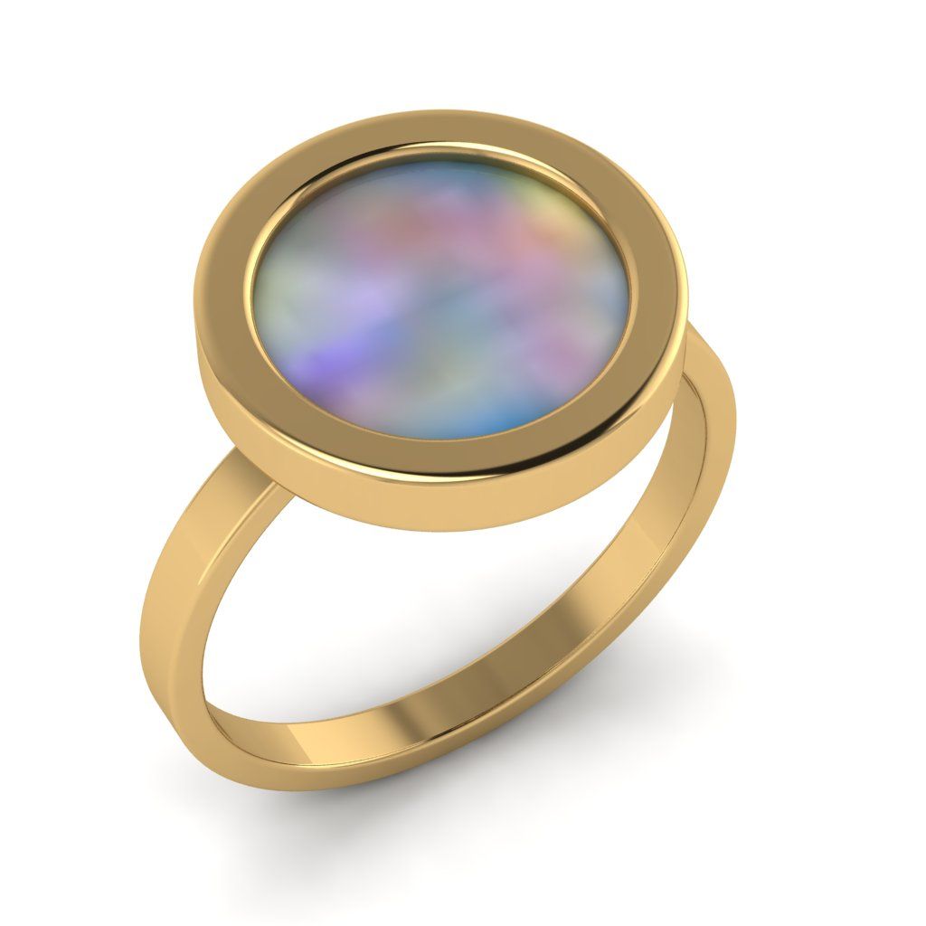 Перстень из красного золота  с перламутром (модель 02-2733.0.1300)
