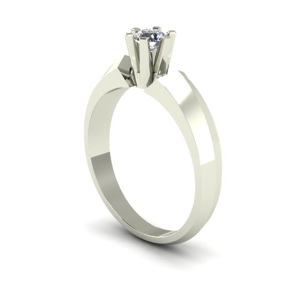 Перстень из белого золота  с бриллиантом (модель 02-0797.0.2110) - 3
