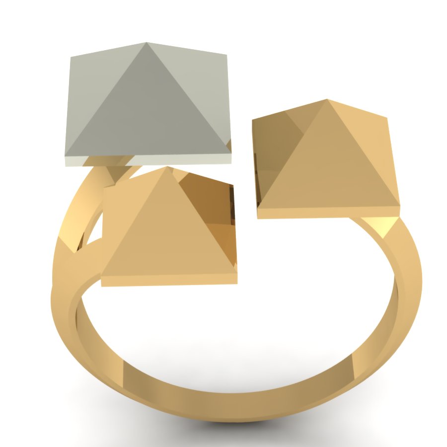 Перстень из красного+белого золота  (модель 02-1385.0.4000) - 1