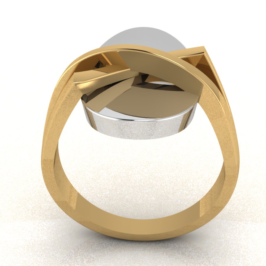 Перстень из красного+белого золота  (модель 02-1307.0.4000) - 6
