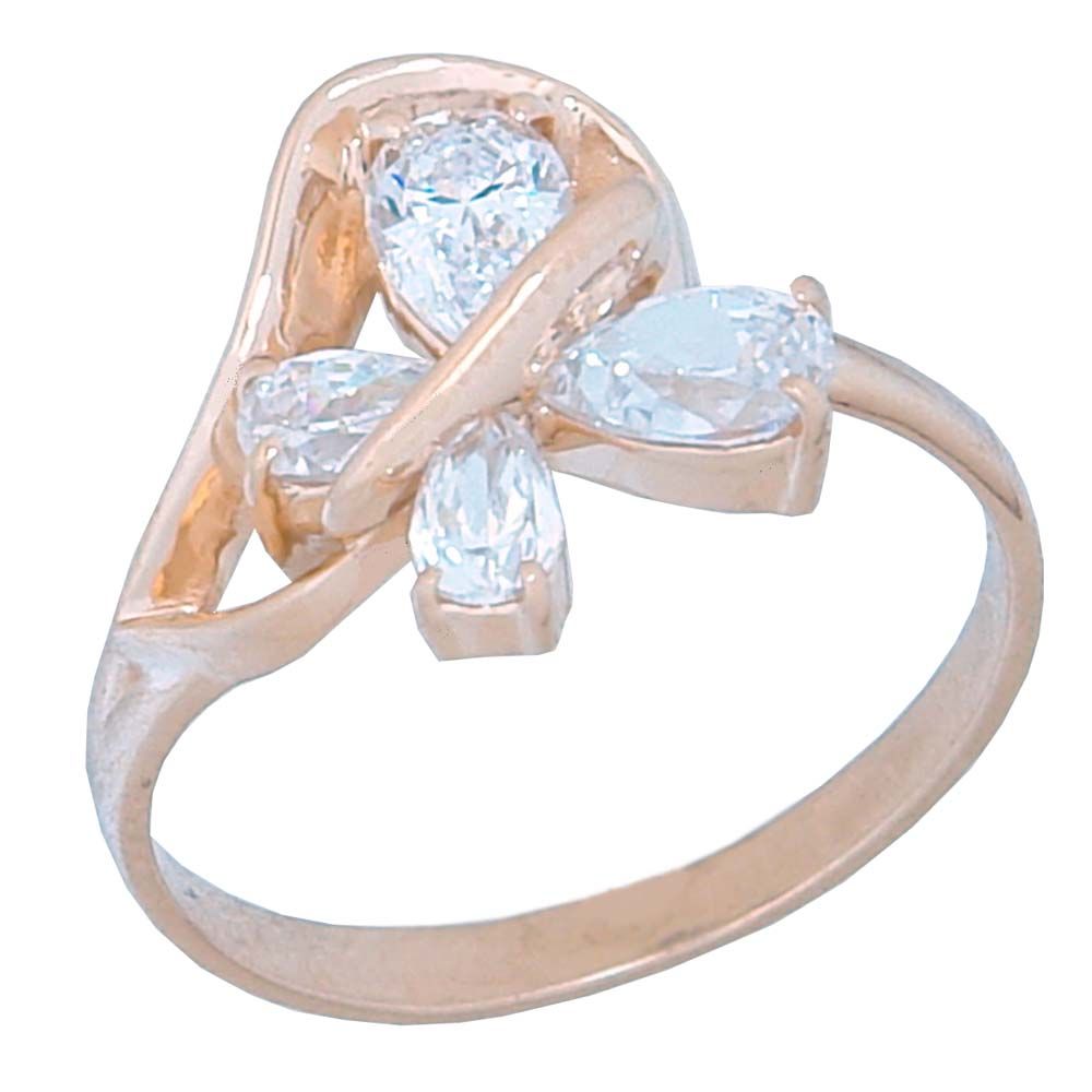 Перстень из красного золота  с цитрином (модель 02-0710.0.1270)