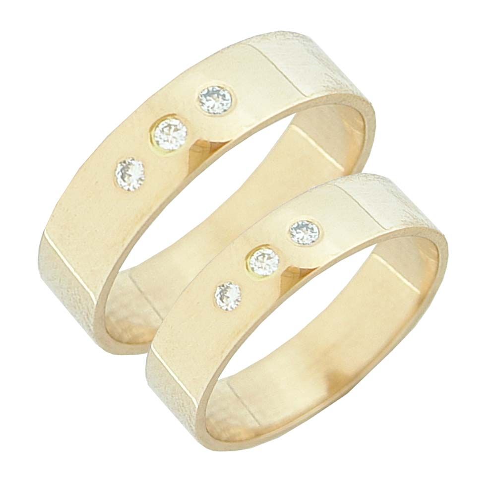 Обручальное кольцо из белого золота  (модель 04-0134.0.2000)