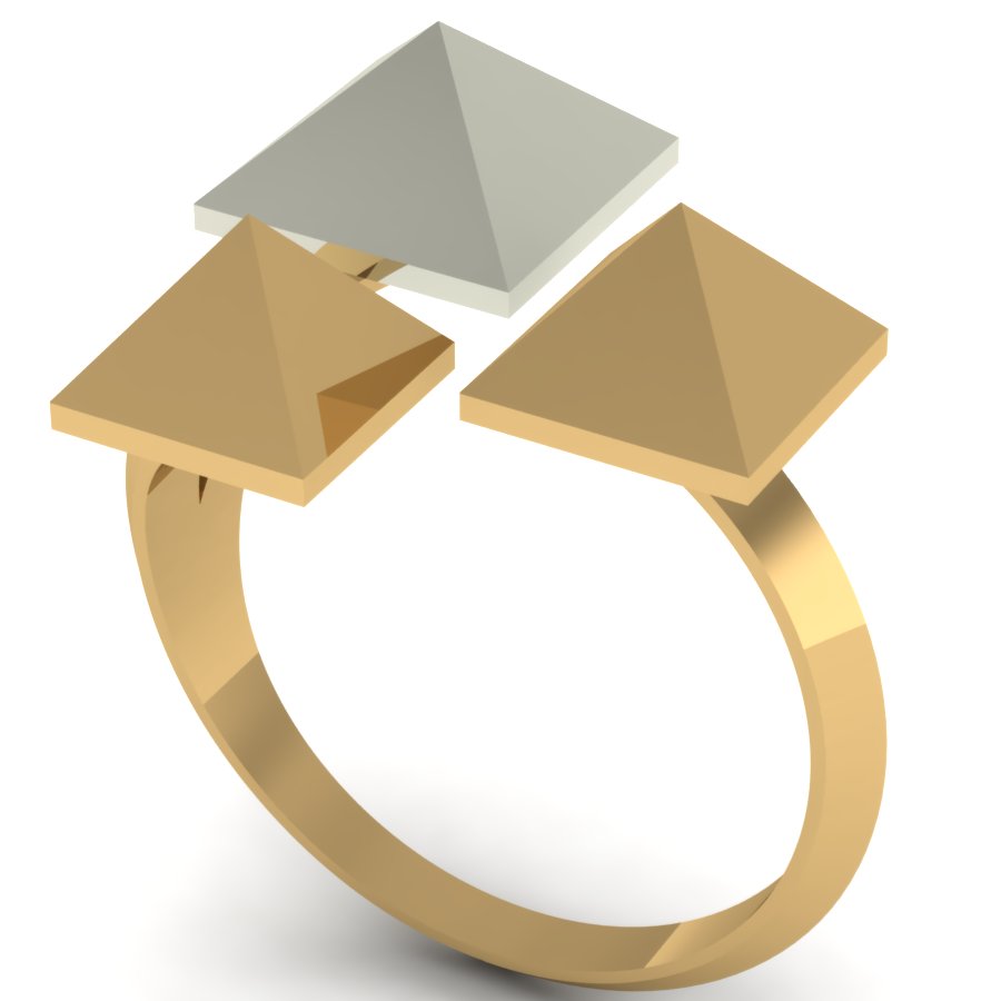 Перстень из красного+белого золота  (модель 02-1385.0.4000) - 4