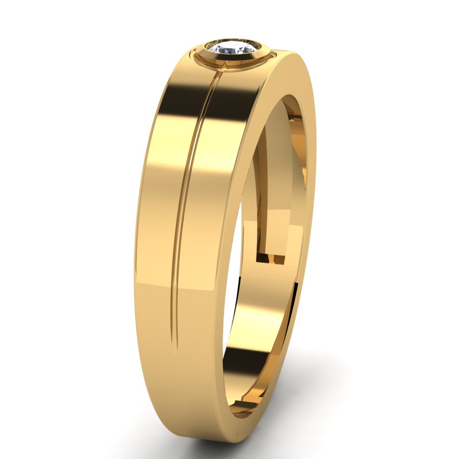 Перстень из красного золота  с бриллиантом (модель 02-1006.0.1110) - 6