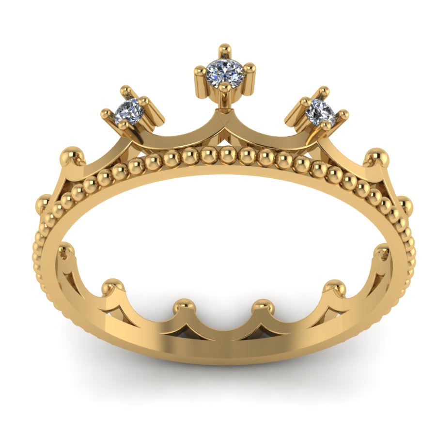 Перстень из красного золота  с цирконием (модель 02-1244.0.1401) - 2