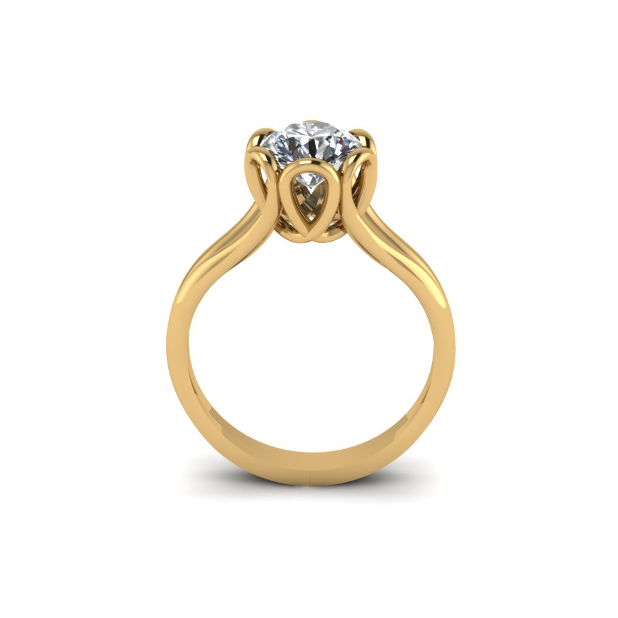 Перстень из красного золота  с цирконием (модель 02-1606.0.1401) - 6