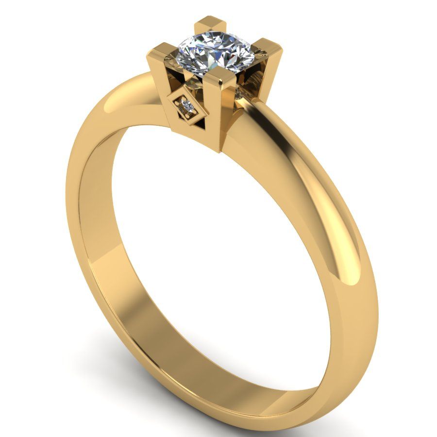 Перстень из красного+белого золота  с цирконием (модель 02-1546.0.4401)