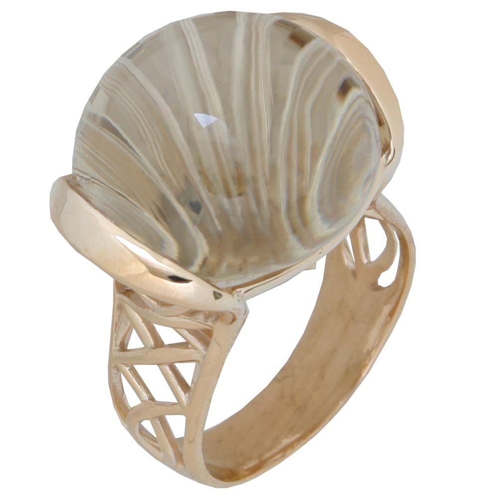 Перстень из красного золота  с топазом (модель 02-0682.1.1220)