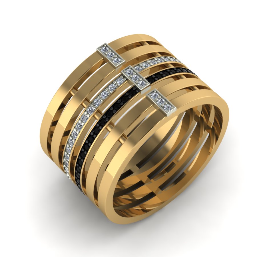 Перстень из красного золота  с цирконием (модель 02-1534.0.1401) - 2