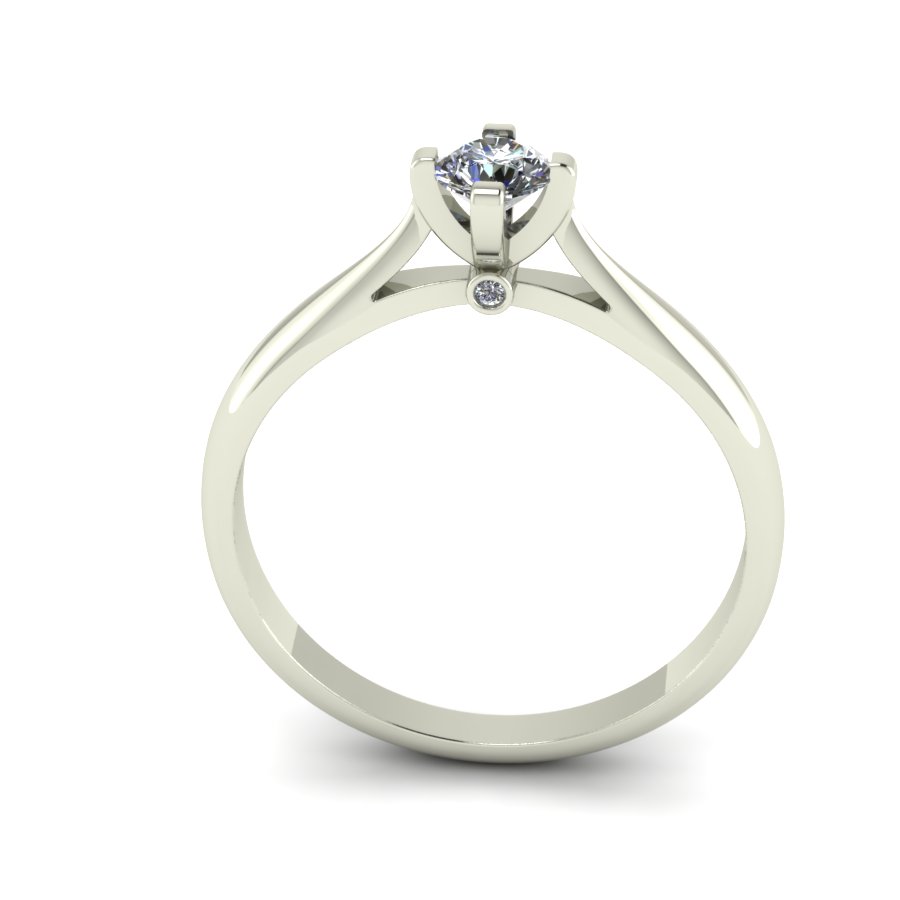 Перстень из белого золота  с бриллиантом (модель 02-1339.1.2110) - 6