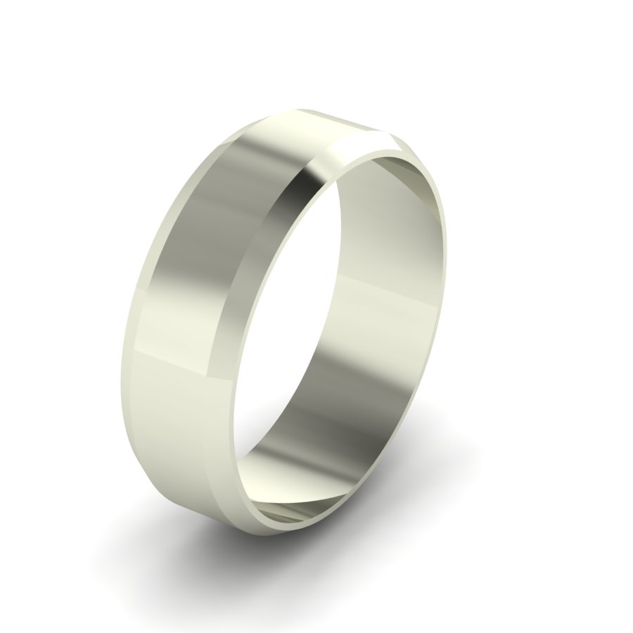 Обручальное кольцо из белого золота  (модель 04-0154.0.2000) - 2