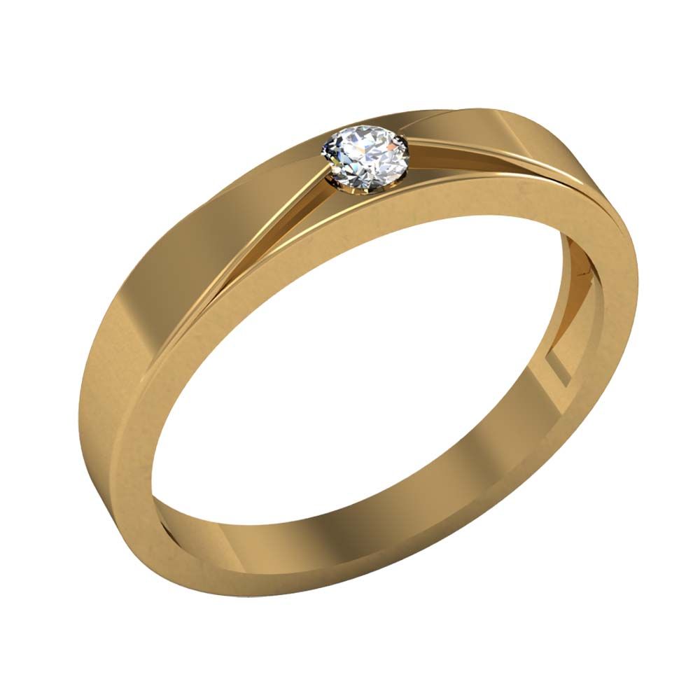 Перстень из красного золота  с цирконием (модель 02-1283.0.1401)