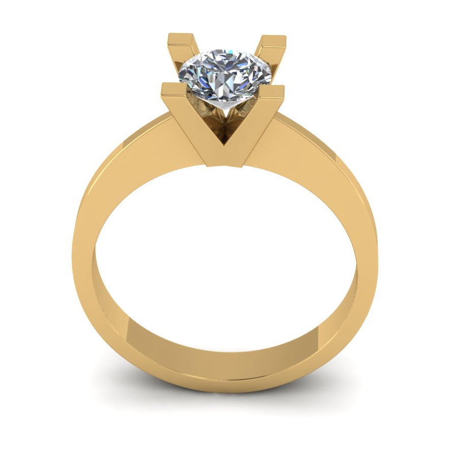 Перстень из красного золота  с цирконием (модель 02-1460.0.1401) - 6