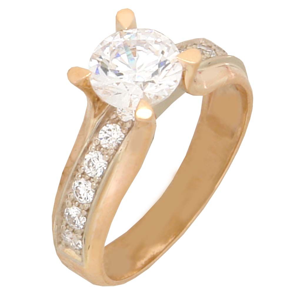 Перстень из белого золота  с топазом (модель 02-0833.0.2220)