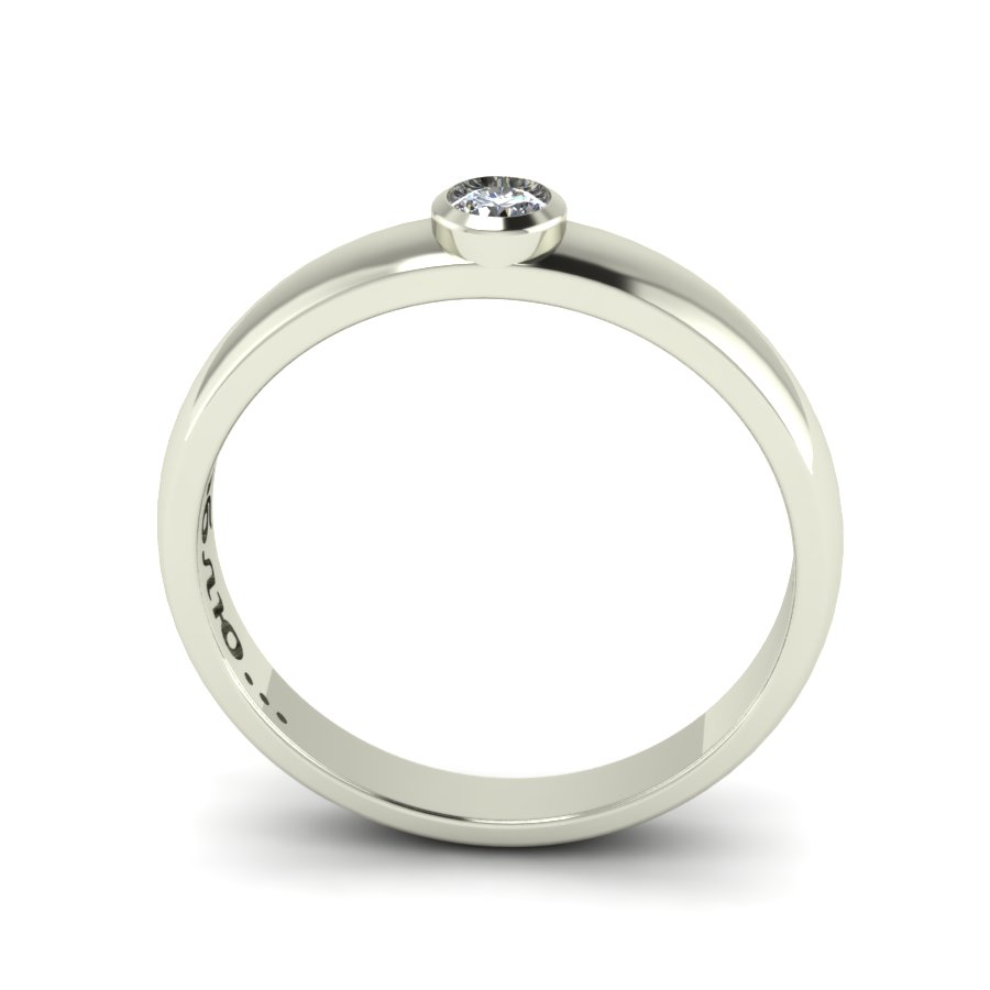 Перстень из белого золота  с цирконием (модель 02-1523.0.2401) - 2