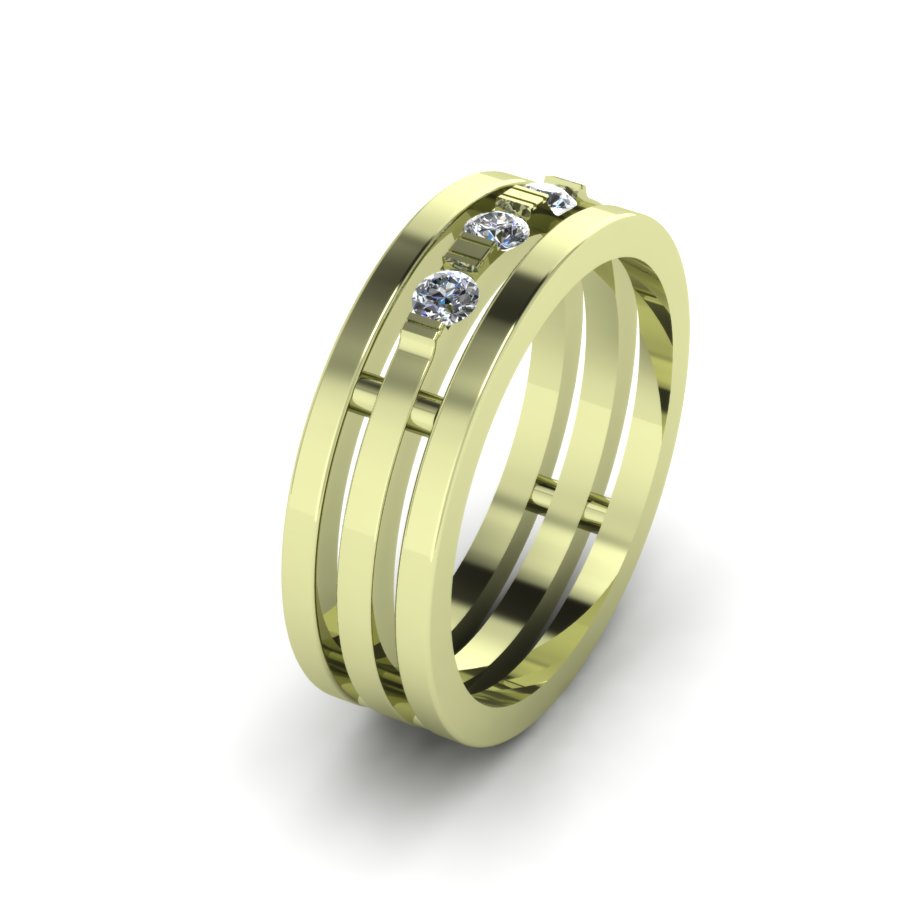 Перстень из лимонного золота  с цирконием (модель 02-1297.0.3401) - 4