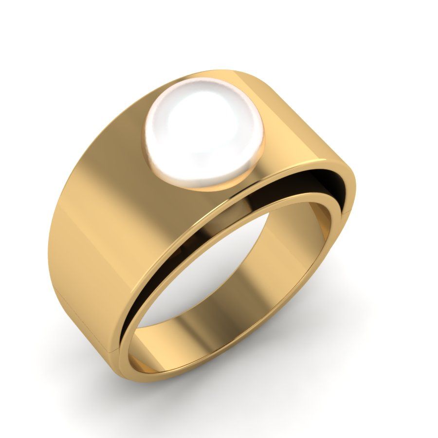 Перстень из красного золота  с жемчугом (модель 02-1830.0.1310)