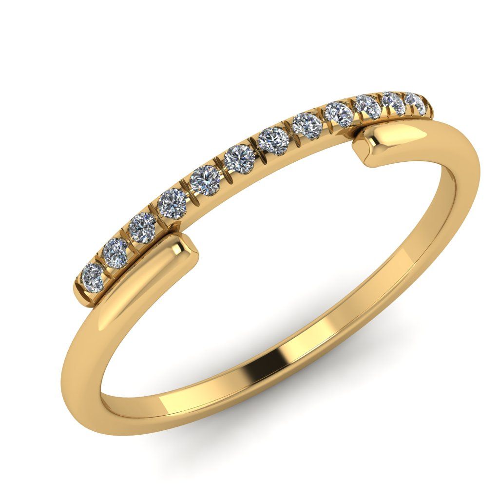 Перстень из красного золота  с цирконием (модель 02-2499.0.1401)