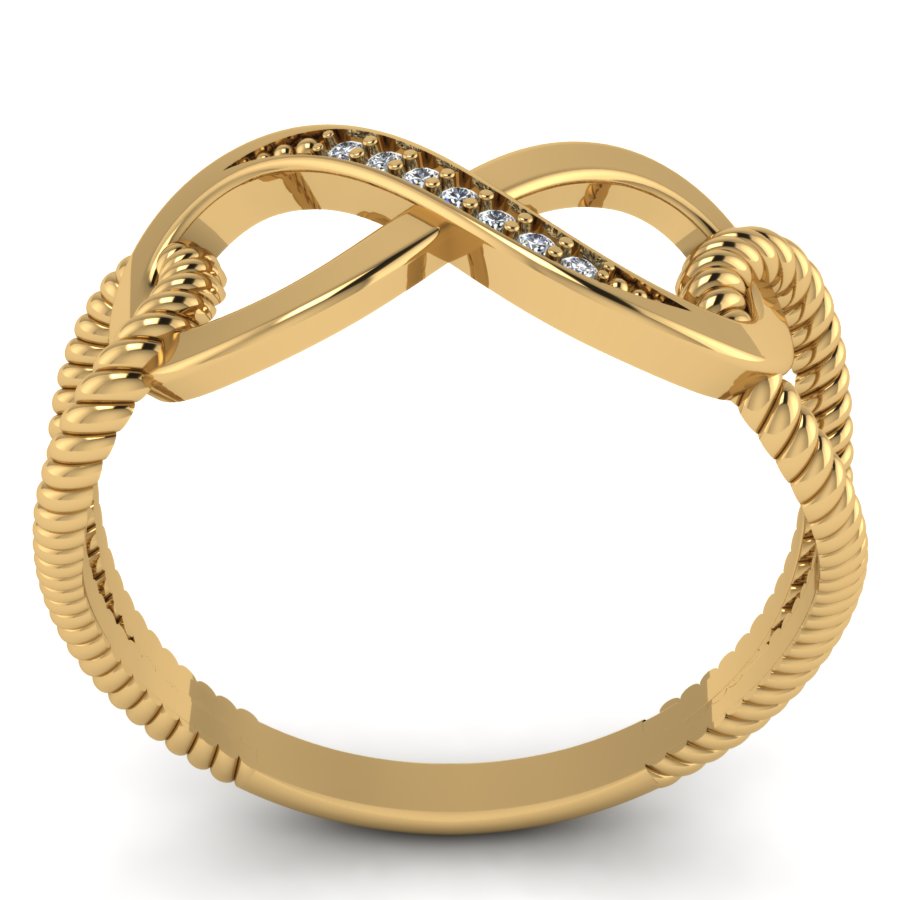 Перстень из красного золота  с цирконием (модель 02-1456.0.1401) - 6