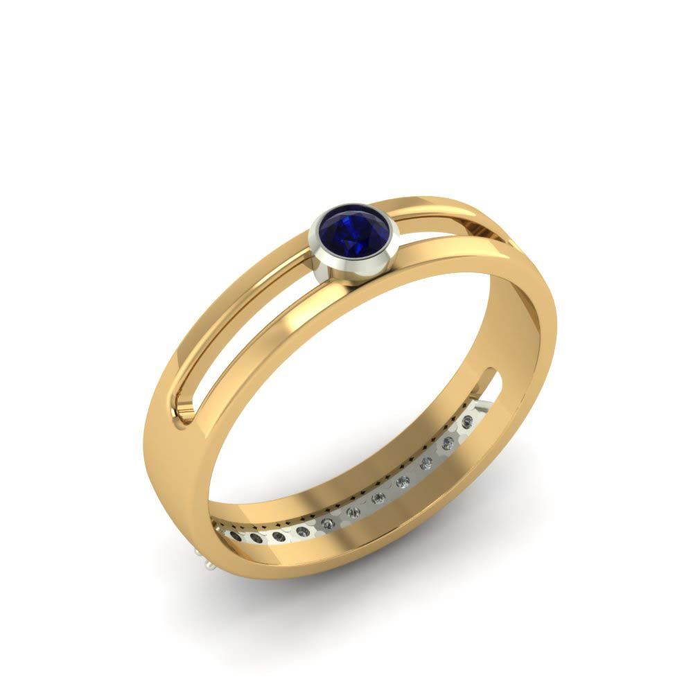 Перстень из красного+белого золота  с сапфиром (модель 02-1739.0.4121)