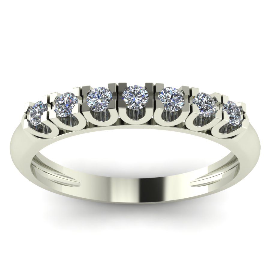 Перстень из белого золота  с бриллиантом (модель 02-1407.0.2110)