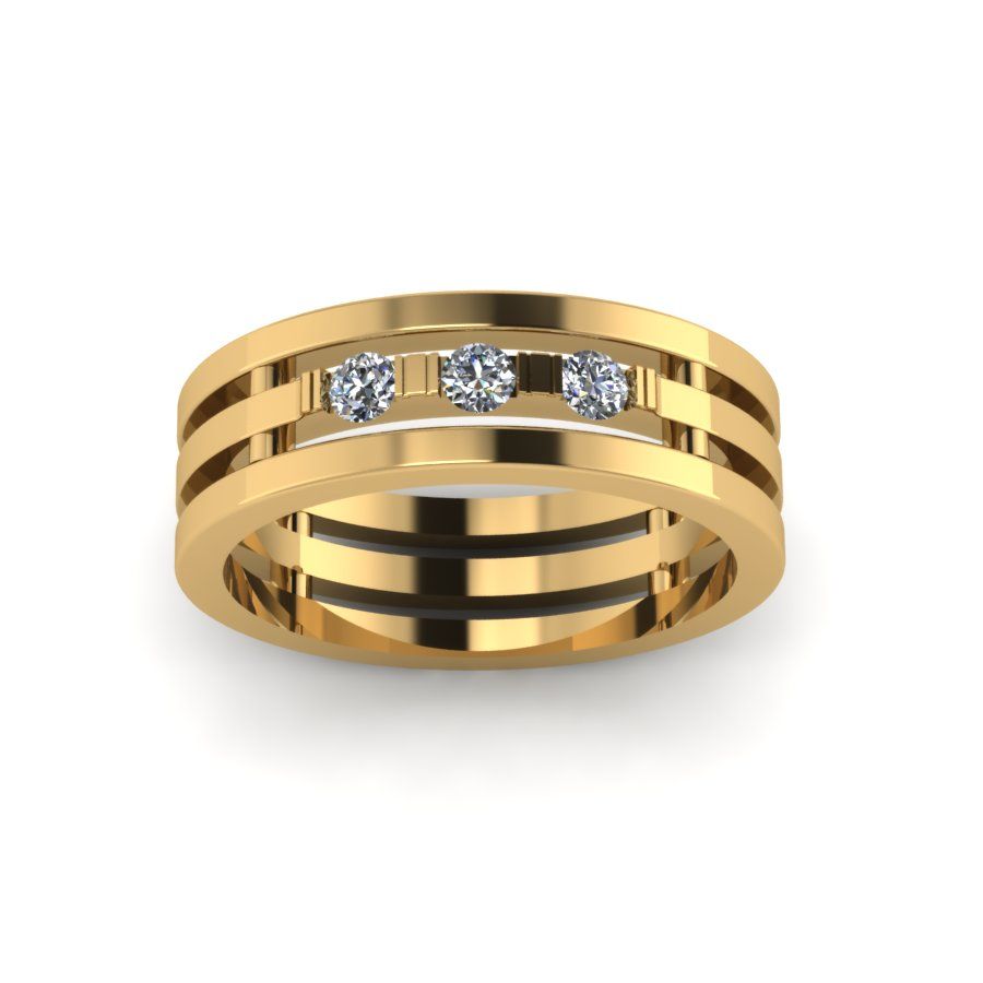 Перстень из красного золота  с цирконием (модель 02-1297.0.1401)
