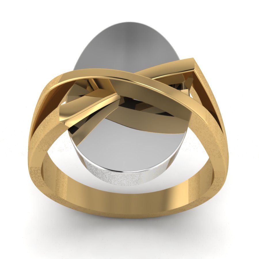 Перстень из красного+белого золота  (модель 02-1307.0.4000)