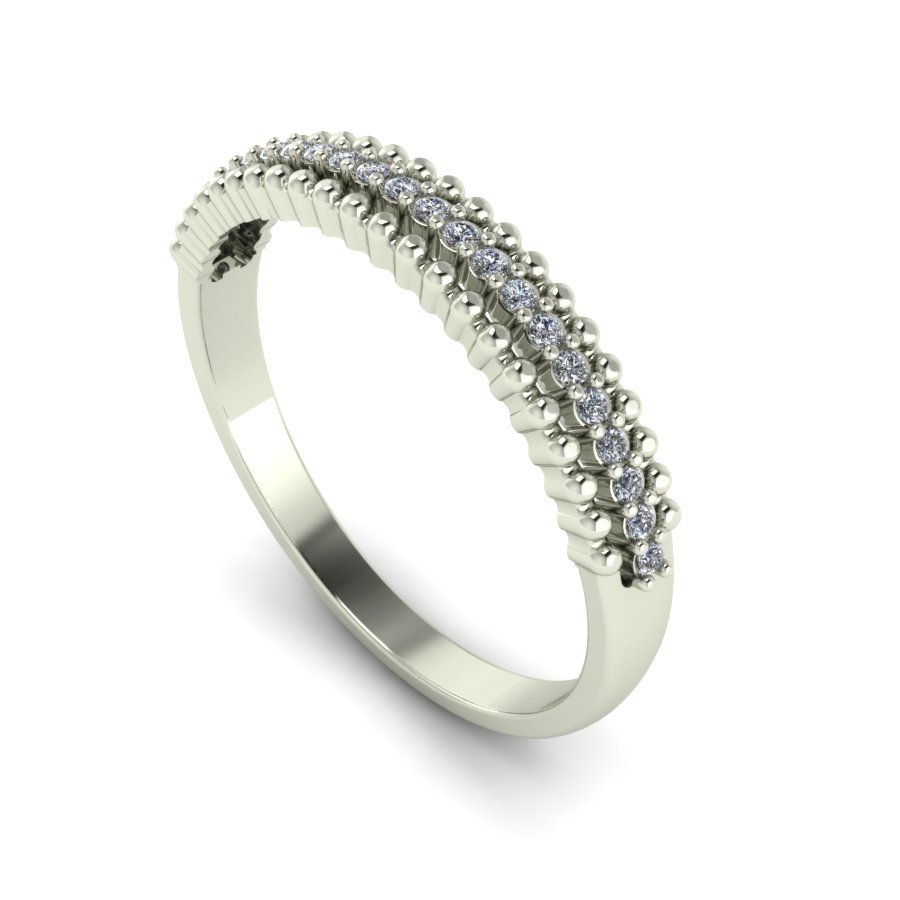Перстень из белого золота  с цирконием (модель 02-1350.0.2401) - 5