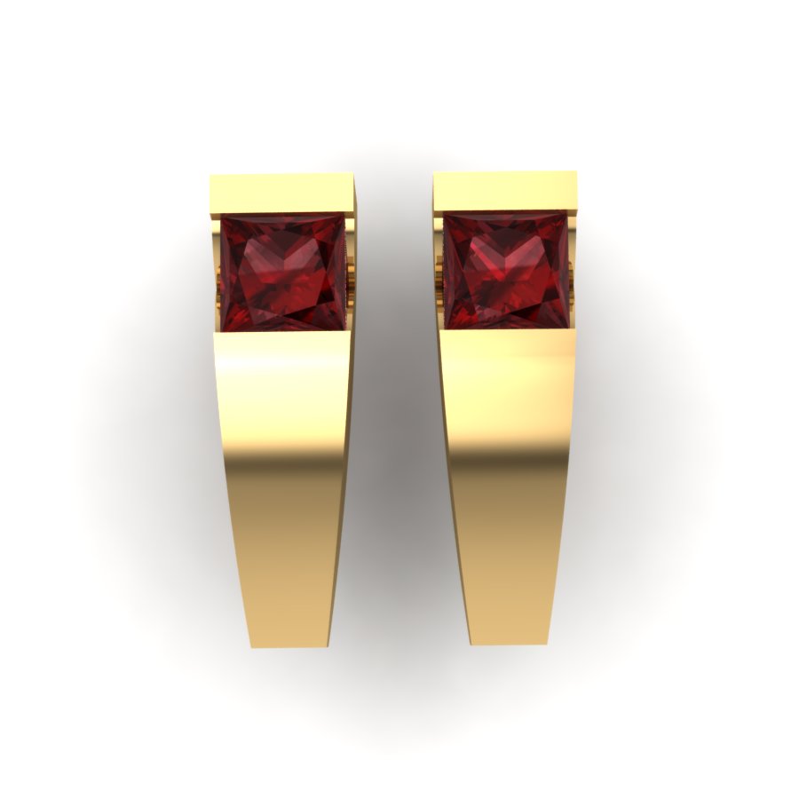 Серьги из красного золота  с гранатом (модель 03-0882.3.1210) - 1