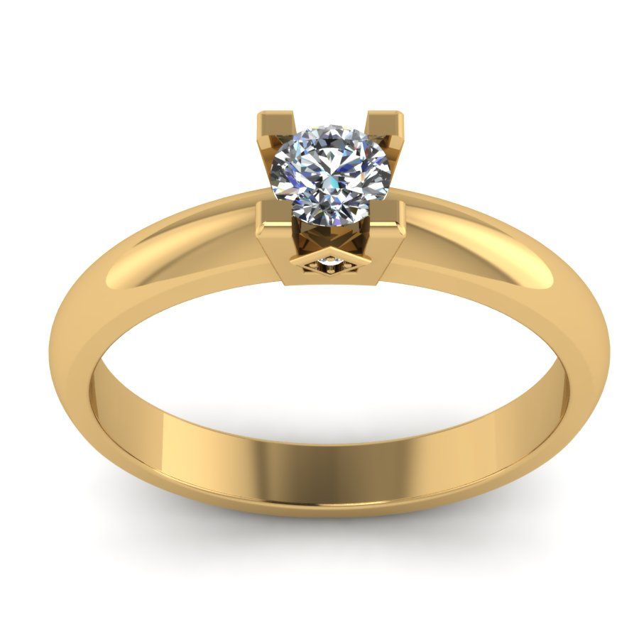 Перстень из красного+белого золота  с цирконием (модель 02-1546.0.4401) - 1