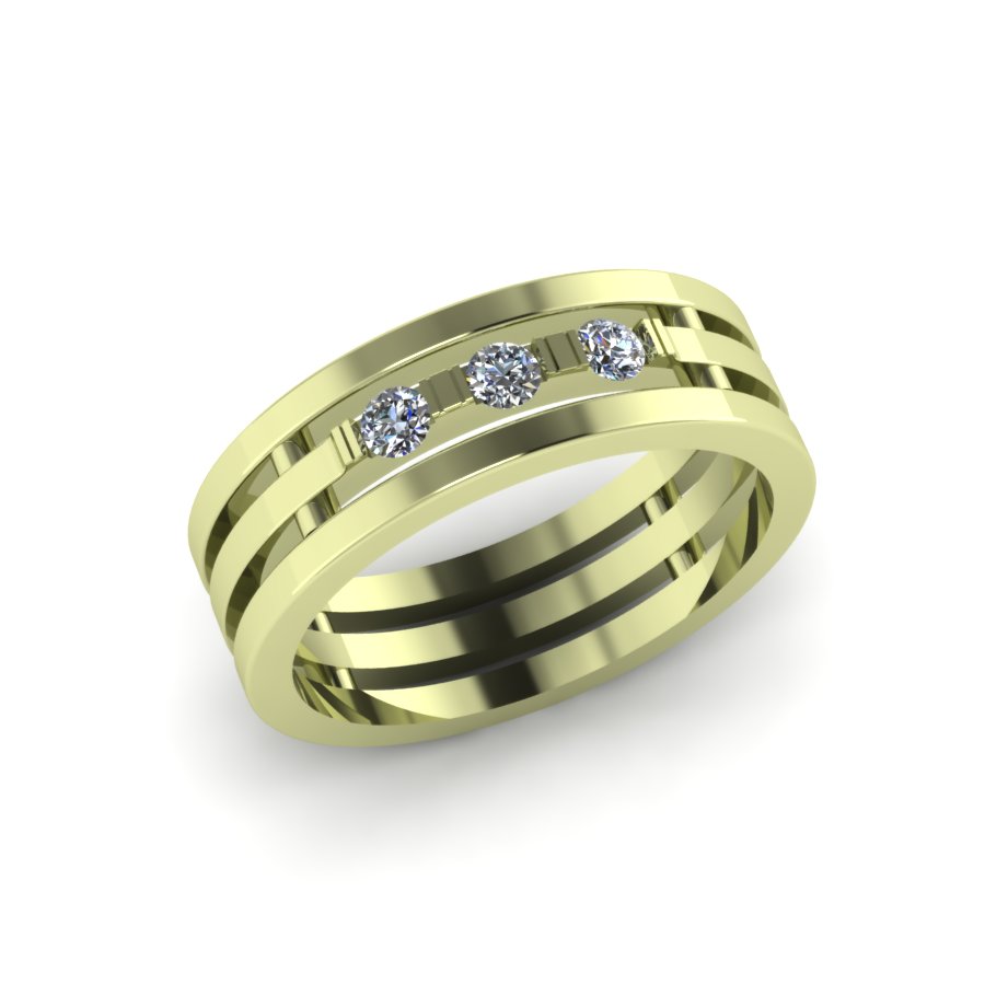 Перстень из лимонного золота  с цирконием (модель 02-1297.0.3401) - 5