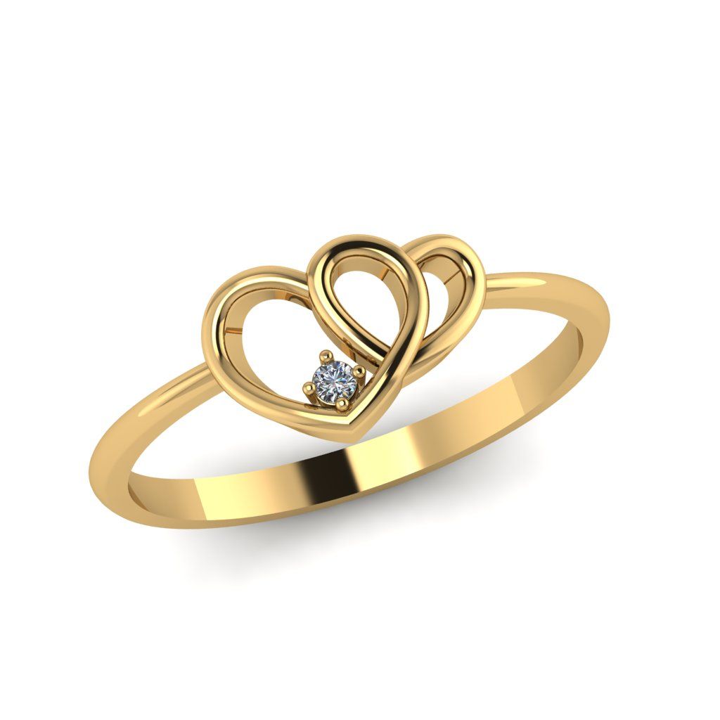 Перстень из красного золота  с цирконием (модель 02-2599.0.1401)