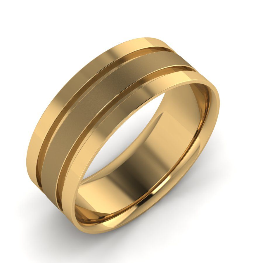 Обручальное кольцо из красного золота  (модель 04-0163.1.1000)
