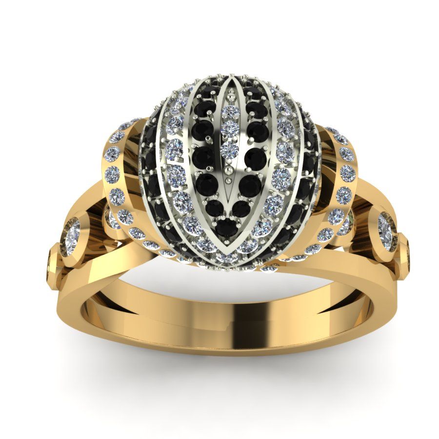 Перстень из красного+белого золота  с цирконием (модель 02-0781.0.4402) - 1