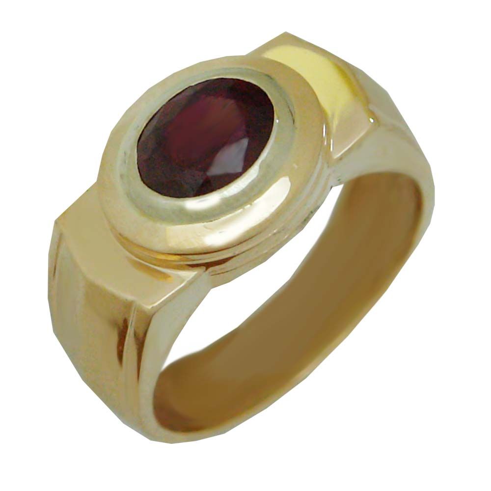 Печатка из красного+белого золота  с рубином (модель 01-0405.1.4140)