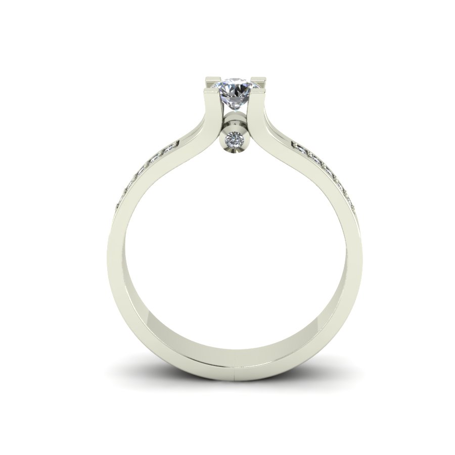 Перстень из белого золота  с бриллиантом (модель 02-1524.0.2110) - 6